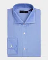 Dunhill Men's Cotton-cashmere Dress Shirt In Blue