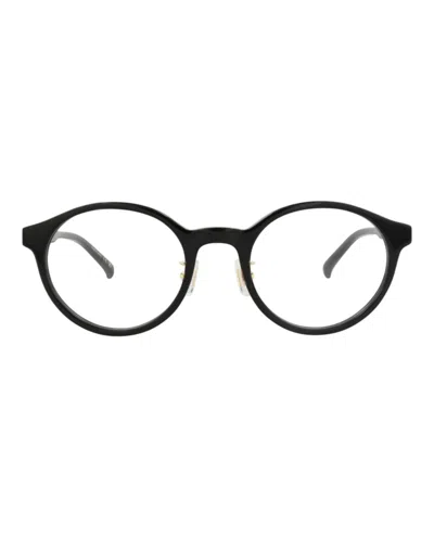 Pre-owned Dunhill Men's  Roundframe Recycled Acetate Optical Frames In Black Black Transparent (du0053oa/300140