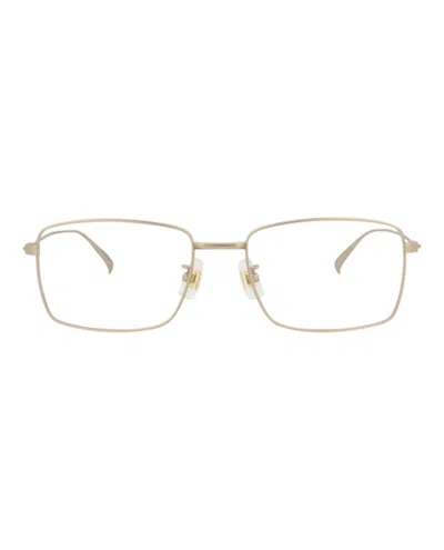 Pre-owned Dunhill Men's  Squareframe Titanium Optical Frames In Gold Gold Transparent (du0006o/30009683/004)