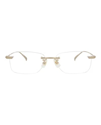 Pre-owned Dunhill Men's  Squareframe Titanium Optical Frames In Gold Gold Transparent (du0010oj/30009695/004)