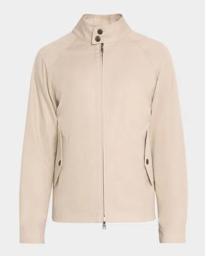 Dunhill Men's Harrington Reversible Cotton Jacket In Neutral