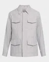 Dunhill Men's Linen Four-pocket Field Jacket