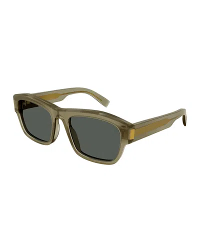 Dunhill Men's Rimmed Rectangle Sunglasses In Green