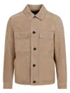 DUNHILL MEN'S SUEDE TAILORED JACKET