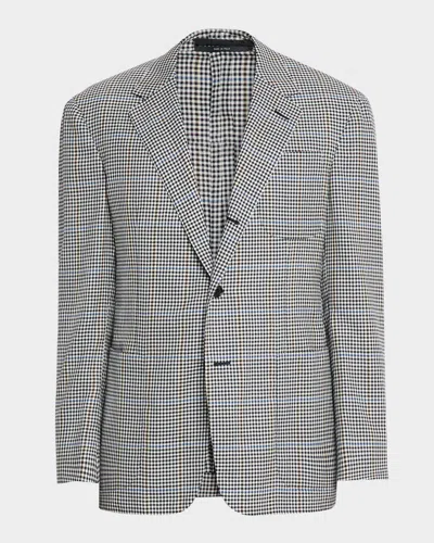 DUNHILL MEN'S WOOL GINGHAM CAVENDISH SPORT COAT