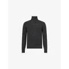 Dunhill Mens Anthracite Roll-neck Long-sleeve Cashmere Blend Jumper In Gray