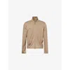 Dunhill Mens Brit Khaki High-neck Regular-fit Wool And Cashmere Track Jacket In Neutral