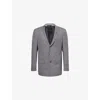 DUNHILL MENS DUNHILL TWO-FLAP-POCKETS SINGLE-BREASTED WOOL AND CASHMERE-BLEND BLAZER
