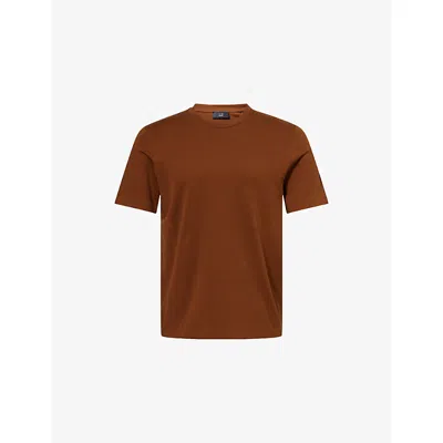Dunhill Mens Ginger Cypher Short-sleeve Cotton T-shirt Xl In Brown