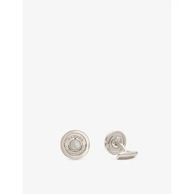 Dunhill Mens Gyro Mother-of-pearl Silver Cufflinks