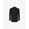 Dunhill Mens Harris Green Double-breasted Notched-lapel Cashmere Jacket In Black