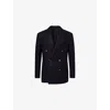 Dunhill Mens Harris Green Double-breasted Notched-lapel Cashmere Jacket In Black