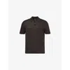 Dunhill Mens Obsidian Green Cable-knit Short-sleeves Cotton And Silk Polo Shirt In Black