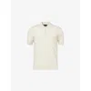 Dunhill Mens Off White Short-sleeves Regular-fit Cotton And Silk Polo Shirt In White