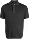 Dunhill Meshed Cotton Polo Shirt In Grey