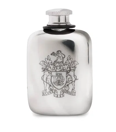 Dunhill Mini Armorial Flask In Silver