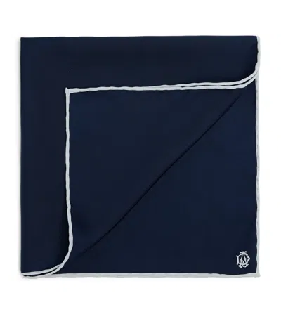 Dunhill Mulberry Silk Neckerchief In Blue