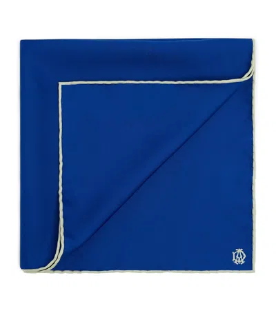 Dunhill Mulberry Silk Neckerchief In Blue