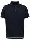 Dunhill Navy Blue Polo In Scotland Yarn  In Blu