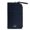 Dunhill Navy Duke Fine Leather Card Case In Blue