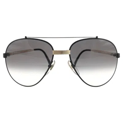 Pre-owned Dunhill New Vintage  6023 Black Frame Aviator Grey Lenses Sunglasses 80's Austria In Gray