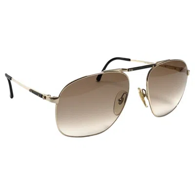 Pre-owned Dunhill New Vintage  6046 Real Wood Trims Details Frame Sunglasses 80's Austria In Brown