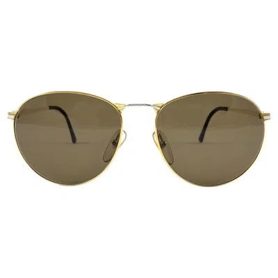 Pre-owned Dunhill New Vintage  6065 God Oversized Frame Sunglasses 1980's Made In Austria In Brown