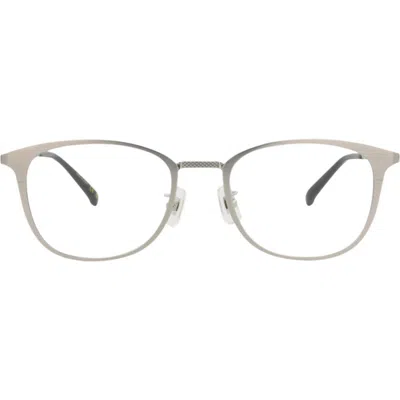 Dunhill Novelty 52mm Round Optical Glasses In Silver Silver Transparent