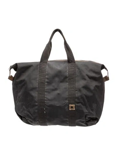 Pre-owned Dunhill Nylon Weekender Bag In Black
