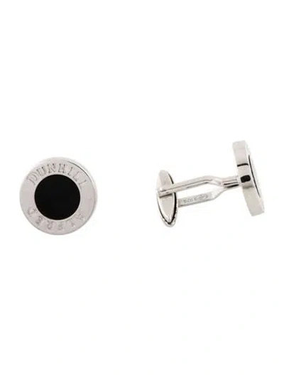 Pre-owned Dunhill Onyx Logo Cufflinks In Multi