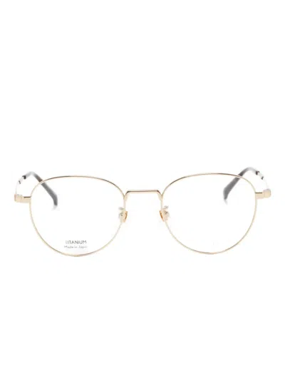 Dunhill Oval-frame Glasses In Gold