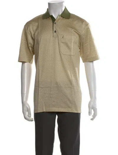 Pre-owned Dunhill Patterned Collar Polo Shirt In Neutrals