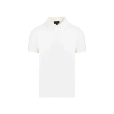 DUNHILL PIQUÉ OFF WHITE COTTON POLO