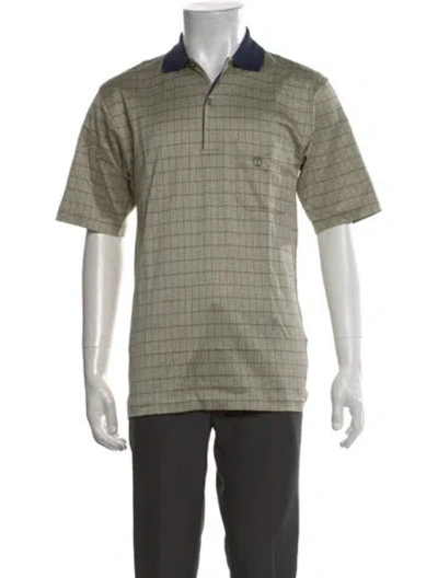 Pre-owned Dunhill Plaid Print Collar Polo Shirt In Multicolor