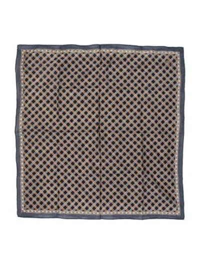 Pre-owned Dunhill Plaid Print Scarf In Purple