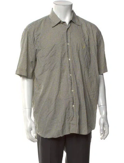Pre-owned Dunhill Plaid Print Short Sleeve Shirt In Neutrals