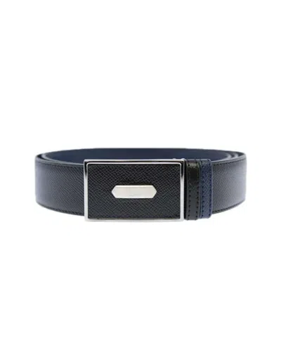 Dunhill Plate Buckle Belt In Black