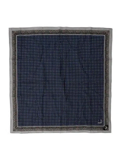 Pre-owned Dunhill Printed Scarf In Blue