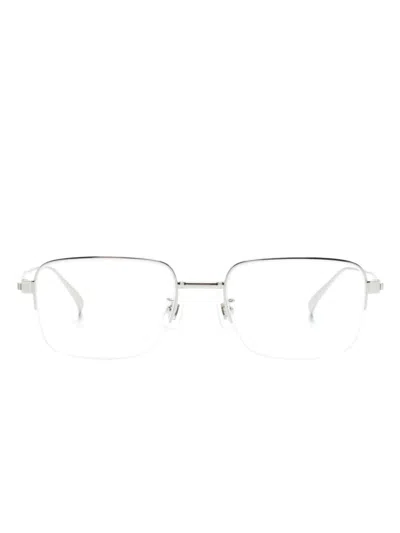 Dunhill Rectangle-frame Glasses In 银色