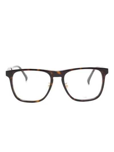 Dunhill Rectangle-frame Glasses In Brown