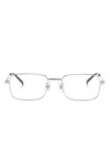 Dunhill Rectangle-frame Glasses In Silver
