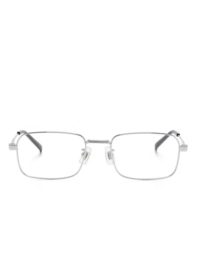 Dunhill Rectangle-frame Glasses In Metallic
