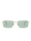 Dunhill Rectangle-frame Sunglasses In 金色