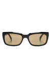 Dunhill Rectangle-frame Sunglasses In Black