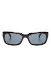 Dunhill Rectangle-frame Sunglasses In Brown