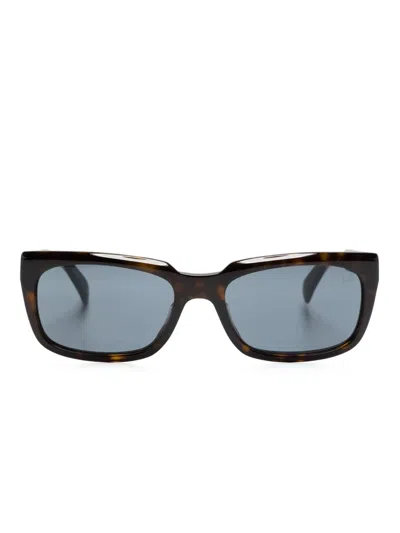 Dunhill Rectangle-frame Sunglasses In Brown