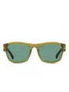 Dunhill Rectangle-frame Sunglasses In Green