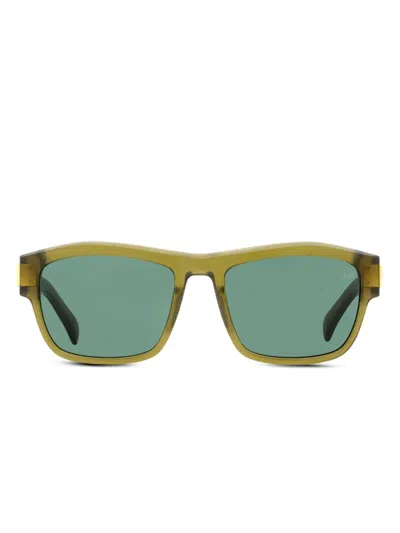 Dunhill Rectangle-frame Sunglasses In Green