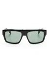Dunhill Rectangle-frame Tinted Sunglasses In Schwarz