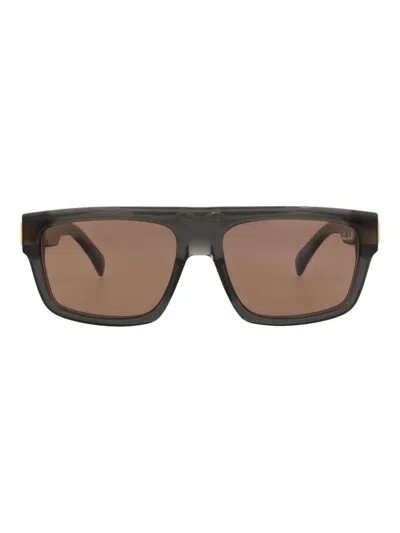 Dunhill Recycled Acetate Square/rectangle Men's Sunglasses In Black